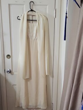 Vintage Pale Yellow Long Dress